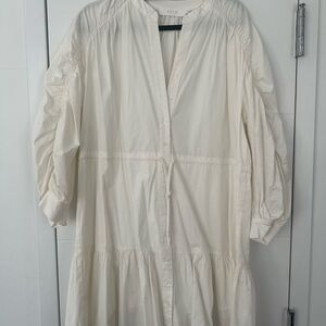 ASTR White Button-Down Dress